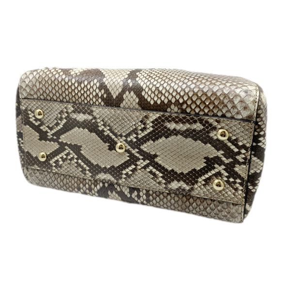 GUCCI Soho Handbag 2WAY Tote Bag Python Beige Brown - Picture 6 of 15